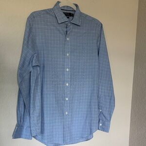 Polo by Ralph Lauren Men's Light Blue Plaid Dress Shirt